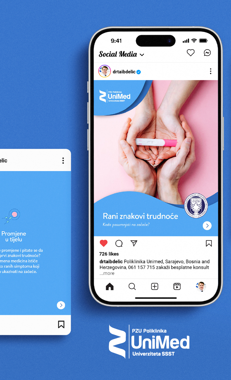 Taib Delić Gynecology Practice — Social Media Management and Educational Content Creation